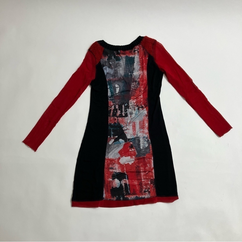 VINTAGE COCOMENTHE multi-textile long sleeve dress - Picture 4 of 5